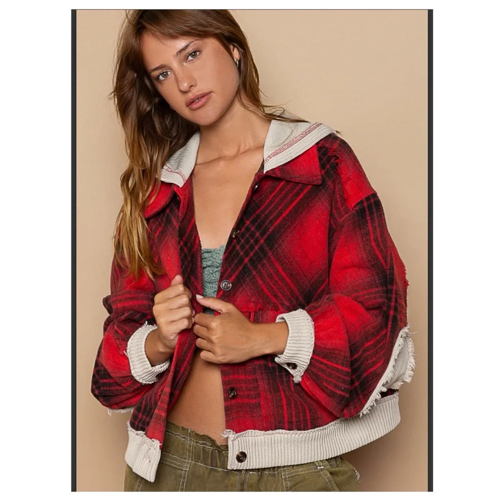 LAST ONE $45 start #129 ❤️Pretty POL oversized hooded jacket - Picture 5 of 6